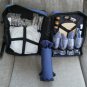 Blue Picnic Camping Knapsack Bag Backpack By Picnic Essentials 32 Piece Set
