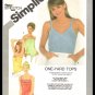 Simplicity Sewing Pattern #9973 One Yard Tank Tops Ladies Size 10-14 Vintage 1981