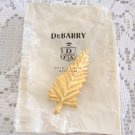 Gold Leaf Brooch Pin By Designer Dubarry Fifth Avenue NY in Package Vintage Jewelry 1950s Gold Leaf Brooch Pin By Designer Dubarry Fifth Avenue NY in Package Vintage Jewelry 1950s