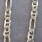 Sterling Silver Figaro Chain Link Necklace 22" Italy 925 Lobster Claw Clasp