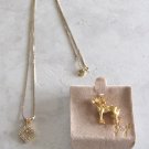 Rhinestone Pendant Necklace & Gold Horse Designer Biagi Swank 3 Pieces Vintage Jewelry