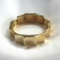 Chunky Style Large Gold Bracelet Spring Hinged Retro Vintage Jewelry 1980s