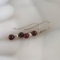 Purple Amethyst Beaded Pierced Earrings Sterling Silver 925