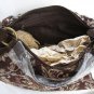 Fancy Flashy Chocolate Brown Hobo Handbag Purse By White Stag New