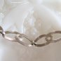 Fancy Sterling Silver Link Ribbed Lined Bracelet 8" By Designer WRE Vintage Jewelry 1960's