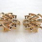 Bling Glitzy Large 2 Piece Rhinestone & Black Enamel Belt Slide Buckle Vintage Jewelry 1970s