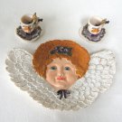Miniature Angel Tea Set 7 Pieces By Promo Accents Val LTD Vintage 1995