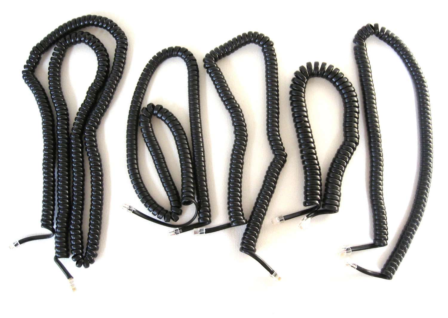 7 Black Telephone Handset Cords Landline All Lengths Universal Fits All