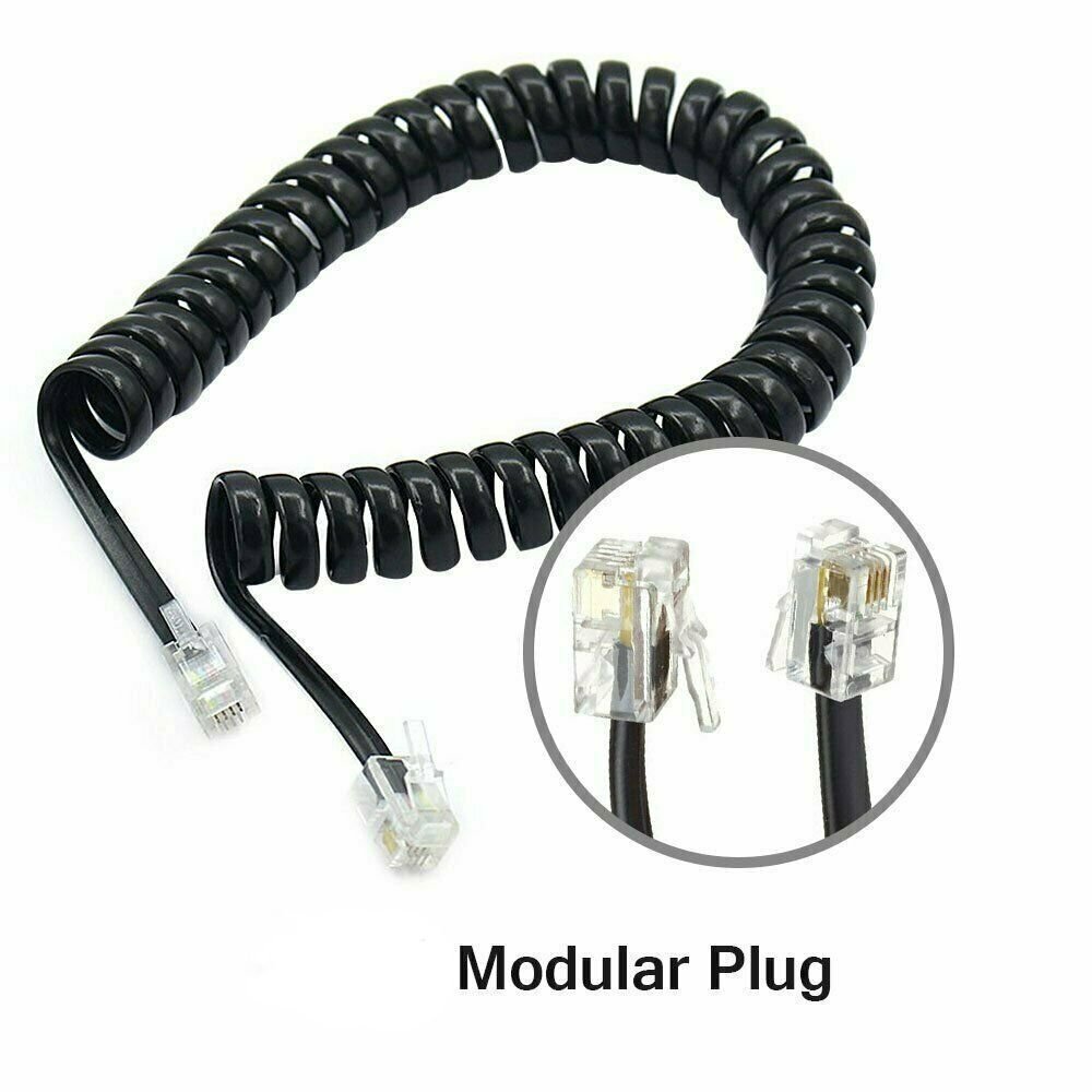 7 Black Telephone Handset Cords Landline All Lengths Universal Fits All