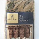 Thick Beige Floral Chenille Valance Window Treatment Tudor Quality Made Sears 54" x 20" New