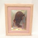 Ballerina Dancer Picture in Frame Metal Etchings Arizona 12x10 Vintage 1980s
