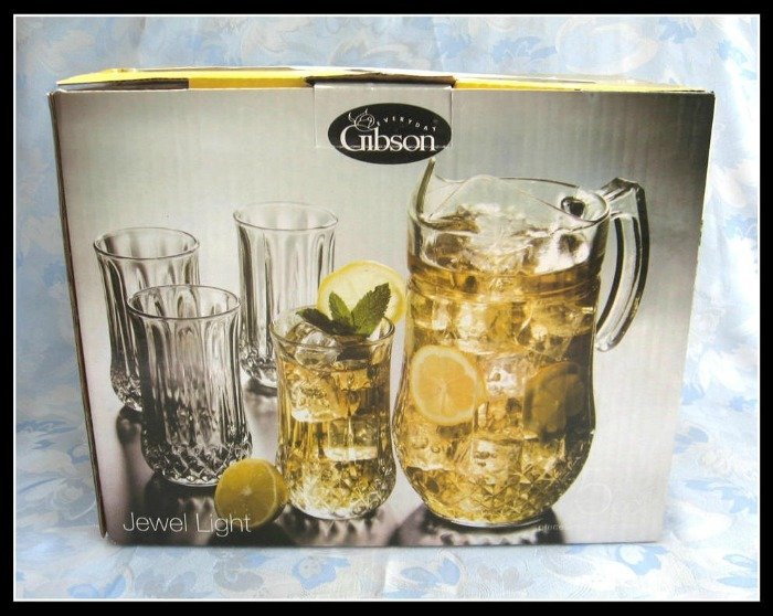 Gibson Everyday 1.1 Quart Pitcher and 4 Piece 7.4 Ounce Tumbler Glassware  Set 