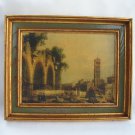 Rome Print in Frame Artist Canaletto 19 x 15 Artwork Italy The Basilica of Massenlio Vintage