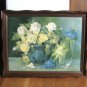 Fancy Print in Large Wood Frame Artist Rudolf Stoitzner Floral 23 x 18 Artwork Flowers Vintage