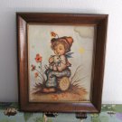 Hummel Boy Child Print In Wooden Frame 12x10 Artist Evans Wall Decor Vintage 1950s Hummel Boy Child Print In Wooden Frame 12x10 Artist Evans Wall Decor Vintage 1950s