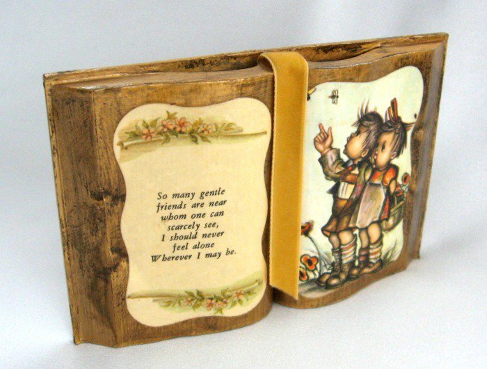 Hummel Kids Book Shaped Friends Plaque Display Figurine Retro Decor Vintage