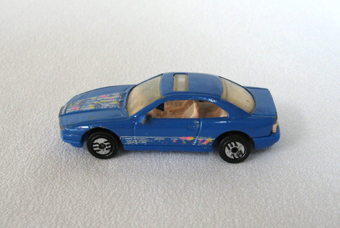 Blue Diecast Toy Car Sunroof Hotwheels Vintage 1990