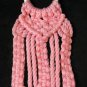 Pink Macrame Towel Holder Hand Crafted Vintage 1960's