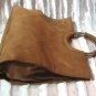 Designer Handbag Tan Suede Style Purse Tote Nordstrom Round Ring Metal Handles