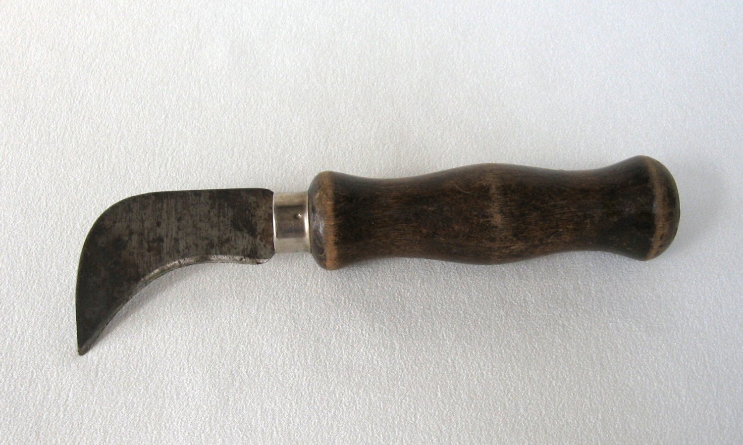 Linoleum Vinyl Cutter Carpet Knife Hand Tool Big Wooden Handle Vintage