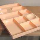 Large Jewelry Tray Peach Organizer 9 Compartments 18x10 Dresser Vanity Vintage 1990s