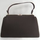 Brown Kelly Bag Purse Handbag By Designer Garay Vintage 1950s