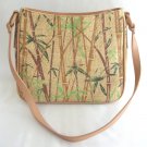 Woven Bamboo Handbag Purse Leatherette By Designer Marlo Vintage Woven Bamboo Handbag Purse Leatherette By Designer Marlo Vintage