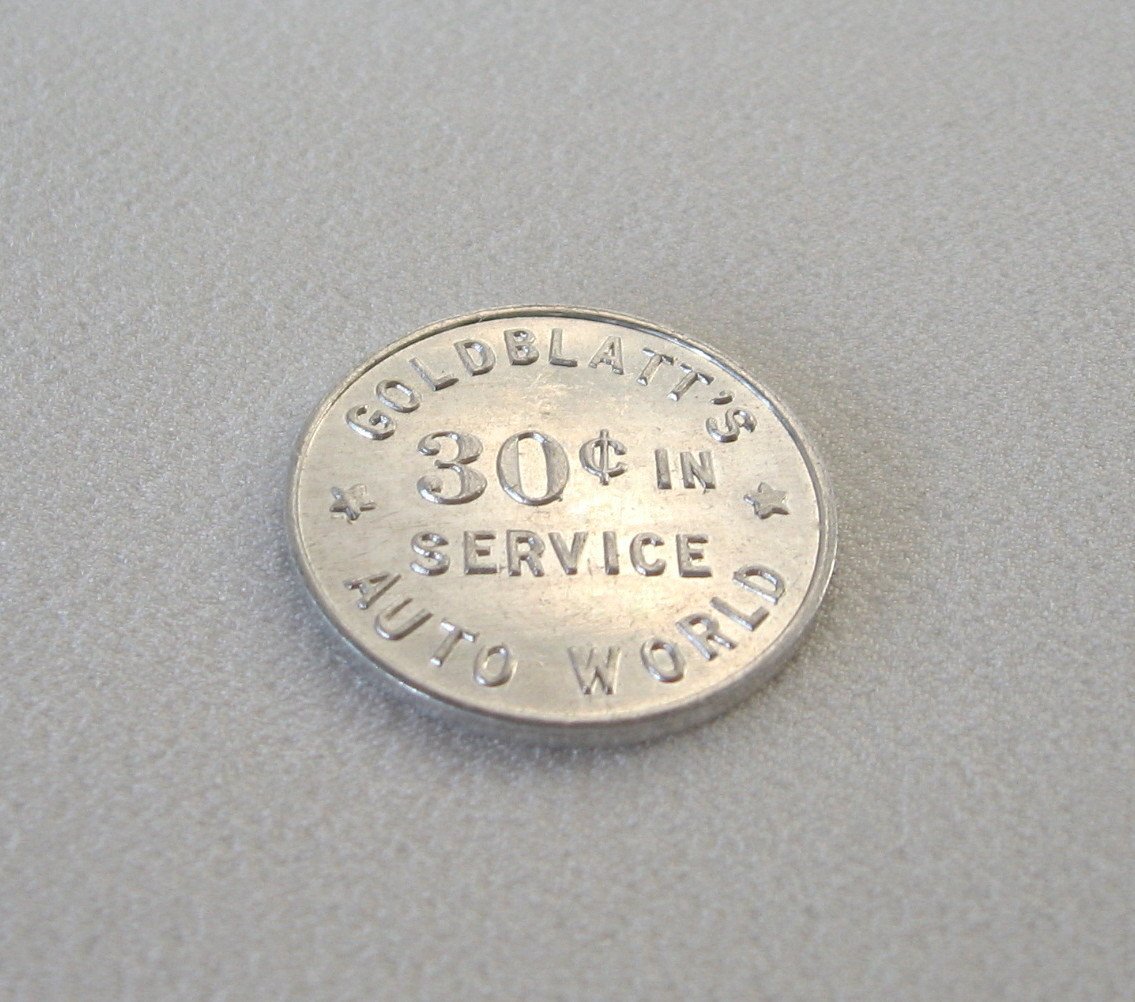 Goldblatt's 30 Cent Auto World Token Coin Vintage