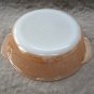 Peach Lustre Iridescent Fire King Anchor Hocking Glass Casserole Bowl & Lid Vintage 1960s