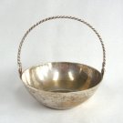 Silver Serving Bowl with Handle Sugar Candy Gravy Toot AMC India Vintage