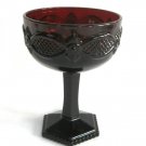 Avon 1876 Cape Cod Collection Red Saucer Champagne Glass Goblet  Wheaton Glass Co. Vintage