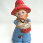 Fine Bisque Porcelain Drummer Boy Collector Bell By Jasco Hand Painted Vintage 1970s