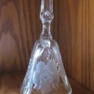 Quality Crystal Glass Flower Diamond Pattern Dinner Bell Vintage Quality Crystal Glass Flower Diamond Pattern Dinner Bell Vintage