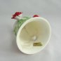 Fancy Raised Red Rose Porcelain Ringing Bell By Enesco Vintage 1989