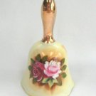 Hand Painted Pink Yellow Flower Porcelain Bell By Design Brinn's Pittsburgh PA Japan Vintage 1950s Hand Painted Pink Yellow Flower Porcelain Bell By Design Brinn's Pittsburgh PA Japan Vintage 1950s