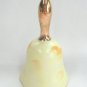 Hand Painted Pink Yellow Flower Porcelain Bell By Design Brinn's Pittsburgh PA Japan Vintage 1950s