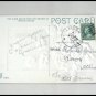 Embossed Greetings Flower Postcard Franklin Green One Cent Stamp Vintage Antique 1909