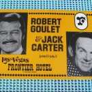 Robert Goulet Jack Carter Frontier Hotel Casino Las Vegas Nevada Large Postcard Vintage 1960s