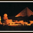 Egypt Sound And Light At The Pyramids of Giza Postcard Vintage 1950s Egypt Sound And Light At The Pyramids of Giza Postcard Vintage 1950s