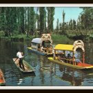 Lake Xochimilco Mexico City Postcard Vintage 1960s