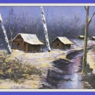 The First Snow in Groom Creek Arizona Casino Postcard By Rollie Topping Vintage 1990s The First Snow in Groom Creek Arizona Casino Postcard By Rollie Topping Vintage 1990s