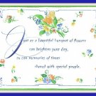 Beautiful Bouquet of Flowers Poem Hallmark Postcard Vintage 1980s