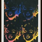 Andy Warhol Marilyn Monroe Print Four Multicoloured Marylins Postcard Vintage 1993