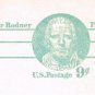 United States U.S. Postal Card Pre Stamped Nine Cent Caesar Rodney Postcard Vintage 1970s