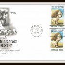 1971 Honoring The American Wool Industry First Day Cover Issue Envelope Stamps Vintage 1971 Honoring The American Wool Industry First Day Cover Issue Envelope Stamps Vintage