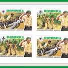 4 Dominica Postage Stamps Caribbean Boy Scout Jamboree Jamaica 1977 Vintage