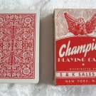 Full Deck Playing Cards Champion Red & White Arrco Linen Finish Chicago Vintage Full Deck Playing Cards Champion Red & White Arrco Linen Finish Chicago Vintage