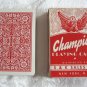 Full Deck Playing Cards Champion Red & White Arrco Linen Finish Chicago Vintage