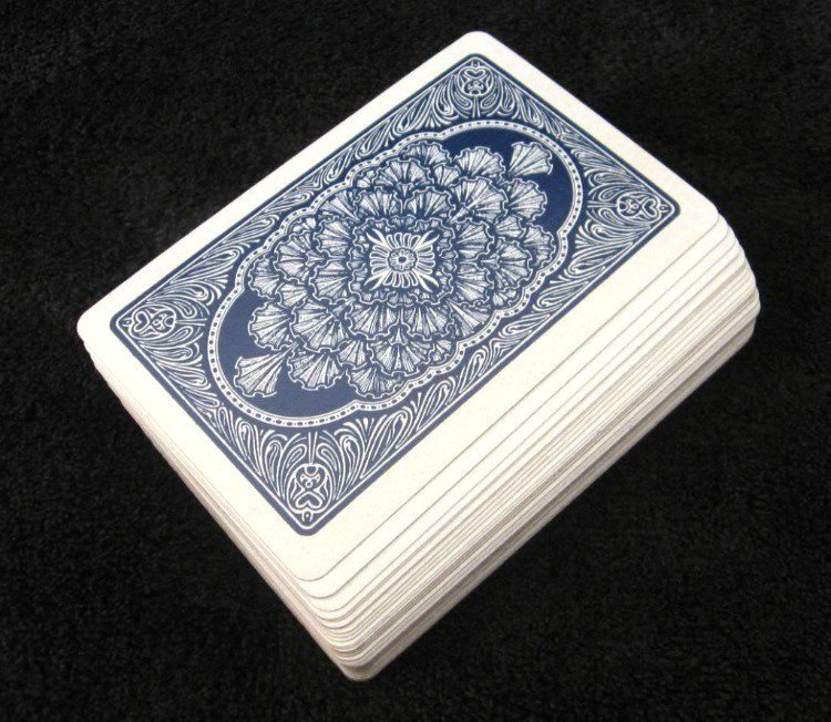 Blue & White Playing Cards Full Deck Linen Finish Arrco Chicago Made in