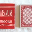 Red & White Streamline Pinochle Full Deck Playing Cards Arrco Linen Finish Made in USA Vintage Red & White Streamline Pinochle Full Deck Playing Cards Arrco Linen Finish Made in USA Vintage